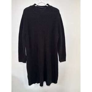 Torrid black ribbed mock neck sweater mini dress womens 4X minimalist capsule